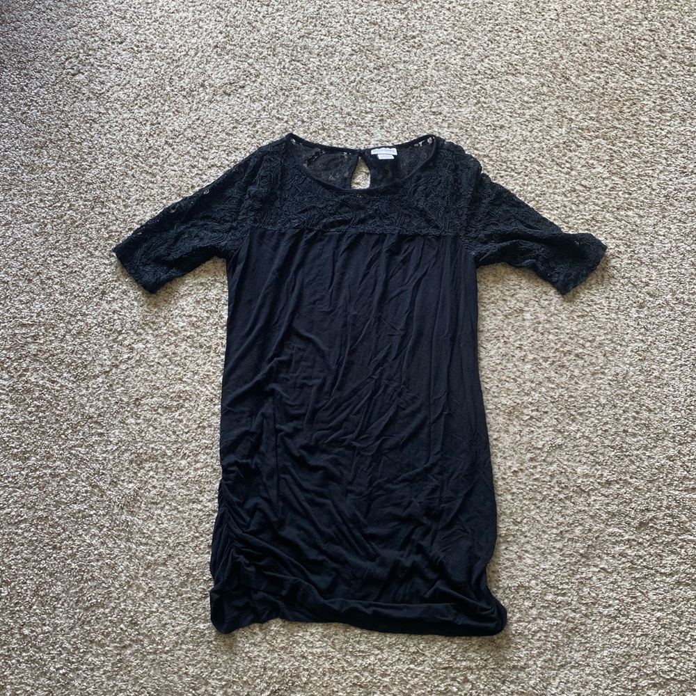 Motherhood Black Lace Maternity Shirt